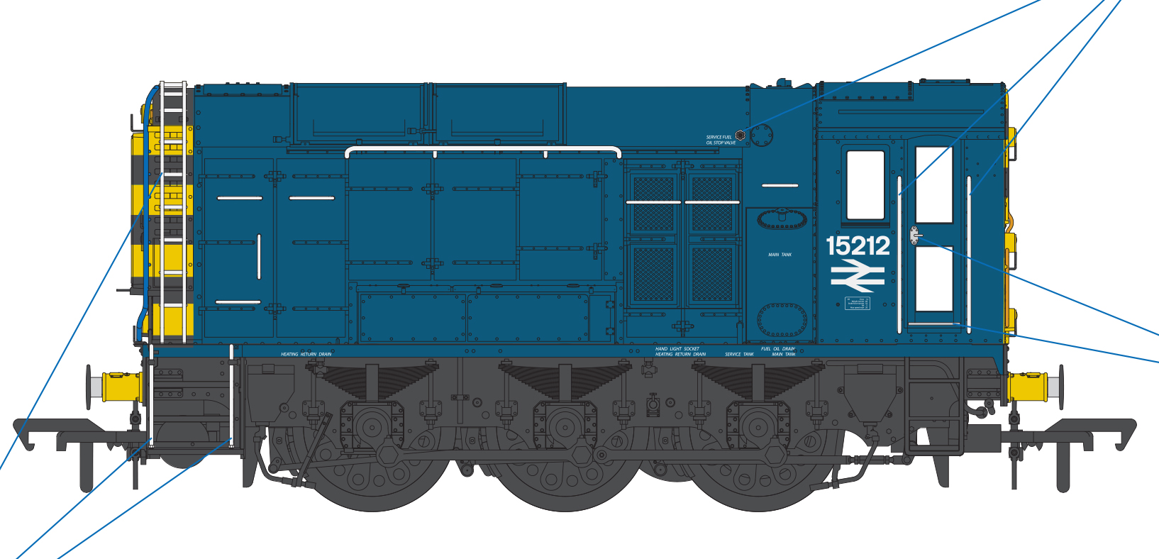 MR-523 Model Rail Class 12 15212 BR Blue Image