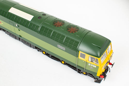 4822 Heljan Class 48 Diesel D1706 BR Two-Tone Green Full Yellow Ends
