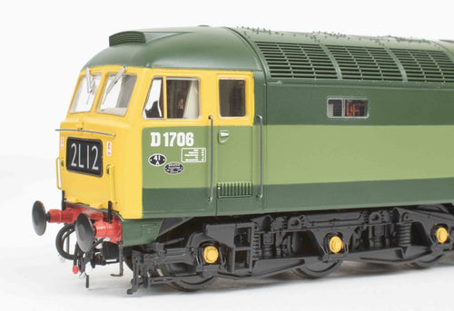 4822 Heljan Class 48 Diesel D1706 BR Two-Tone Green Full Yellow Ends